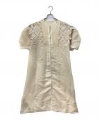 Eaphiエフィ）の古着「COTTON LACE PATCHWORK DOCKING ONE PIECE」｜ベージュ