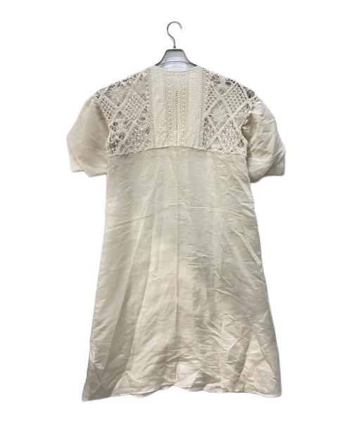 Eaphi（エフィ）Eaphi (エフィ) COTTON LACE PATCHWORK DOCKING ONE PIECE ベージュ サイズ:2の古着・服飾アイテム