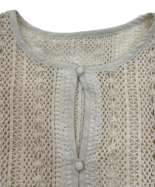 Eaphi（エフィ）Eaphi (エフィ) COTTON LACE PATCHWORK DOCKING ONE PIECE ベージュ サイズ:2の古着・服飾アイテム