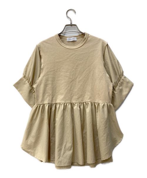 Adam et Rope（アダム エ ロペ）Adam et Rope (アダム エ ロペ) 半袖ブラウス ベージュ サイズ:Fの古着・服飾アイテム