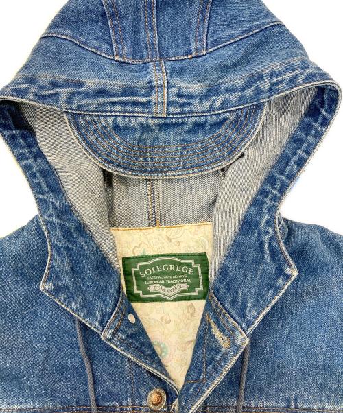 SOIEGREGE（ソワグレージュ）SOIEGREGE (ソワグレージュ) フーデッドデニムジャケット インディゴ サイズ:Mの古着・服飾アイテム