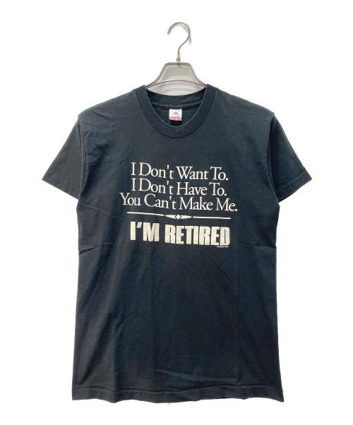 FRUIT OF THE LOOM（フルーツオブザルーム）FRUIT OF THE LOOM (フルーツオブザルーム) 90sプリントTee ブラック サイズ:Lの古着・服飾アイテム