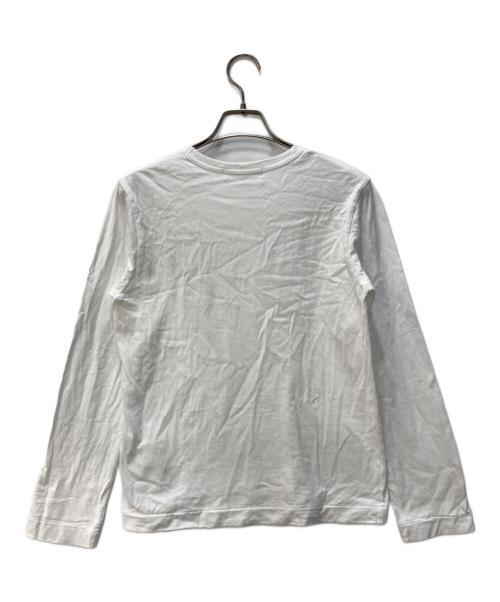 PLAY COMME des GARCONS（プレイコムデギャルソン）PLAY COMME des GARCONS (プレイ コムデギャルソン) 長袖Tシャツ ホワイト サイズ:Lの古着・服飾アイテム