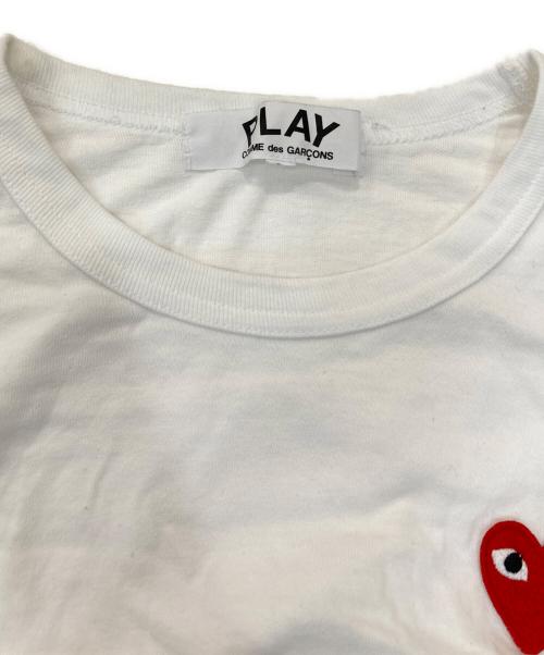 PLAY COMME des GARCONS（プレイコムデギャルソン）PLAY COMME des GARCONS (プレイ コムデギャルソン) 長袖Tシャツ ホワイト サイズ:Lの古着・服飾アイテム