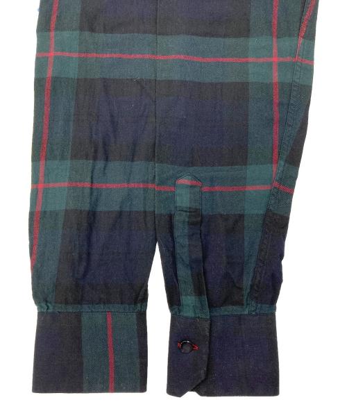 PAUL SMITH（ポールスミス）Paul Smith (ポールスミス) BLACK WATCH RUFFLE SHIRT グリーン サイズ:Mの古着・服飾アイテム