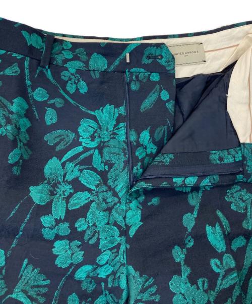 UNITED ARROWS（ユナイテッドアローズ）UNITED ARROWS (ユナイテッドアローズ) フラワージャガードパンツ グリーン サイズ:SIZE 40の古着・服飾アイテム