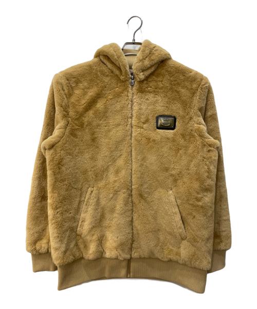 KARL KANI（カールカナイ）KARL KANI (カールカナイ) フーデッドファージャケット ベージュ サイズ:XL 未使用品の古着・服飾アイテム