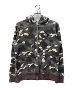 A BATHING APEア ベイシング エイプ）の古着「CITY CAMO SHARK FULL ZIP HOODIE」｜ブラック