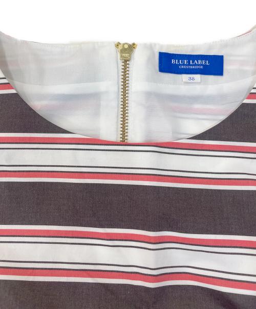 BLUE LABEL CRESTBRIDGE（ブルーレーベルクレストブリッジ）BLUE LABEL CRESTBRIDGE (ブルーレーベルクレストブリッジ) ノースリーブワンピース ブラウン サイズ:Mの古着・服飾アイテム
