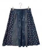 45Rフォーティファイブ・アール）の古着「パッチワークコットンスカート」｜ネイビー
