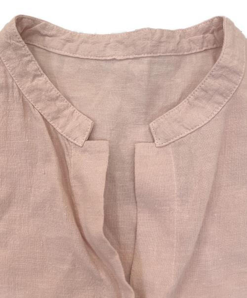nest Robe（ネストローブ）nest Robe (ネストローブ) リネン混スキッパーシャツワンピース ピンク サイズ:FREEの古着・服飾アイテム