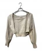 Snidelスナイデル）の古着「フォックスキャミ×カーデアンサンブル」｜ベージュ