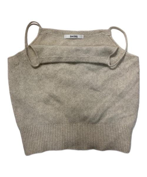 Snidel（スナイデル）Snidel (スナイデル) フォックスキャミ×カーデアンサンブル ベージュ サイズ:FREEの古着・服飾アイテム