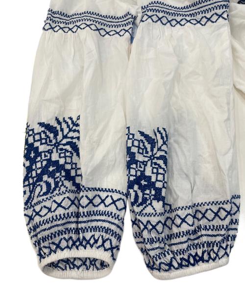 sara mallika（サラマリカ）sara mallika (サラマリカ) 刺繍ブラウス ホワイト サイズ:サイズ表記無しの古着・服飾アイテム