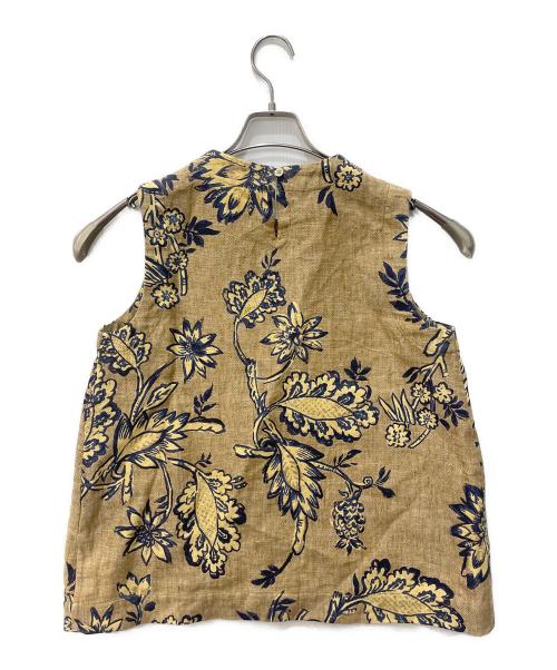 45R（フォーティファイブ・アール）45R (フォーティファイブ・アール) コットンリネン二重織のノースリーブトップ ベージュ サイズ:2の古着・服飾アイテム