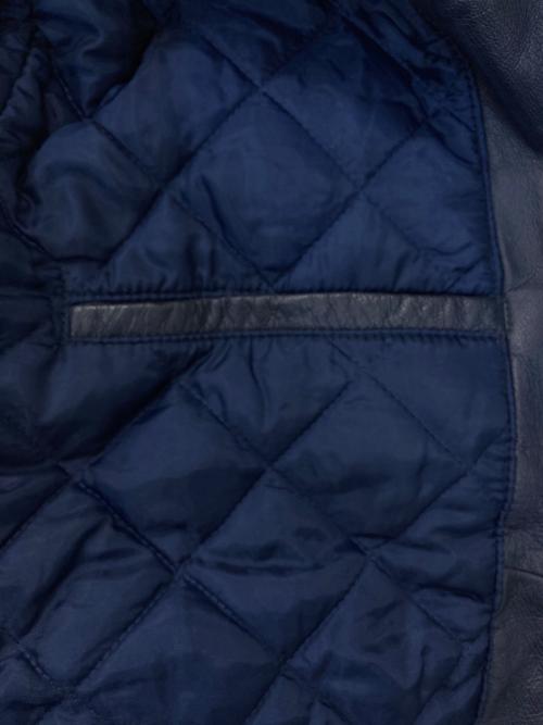 Pro Player（プロ プレイヤー）Pro Player (プロ プレイヤー) レザースタジャン ネイビー×ブラック サイズ:Lの古着・服飾アイテム