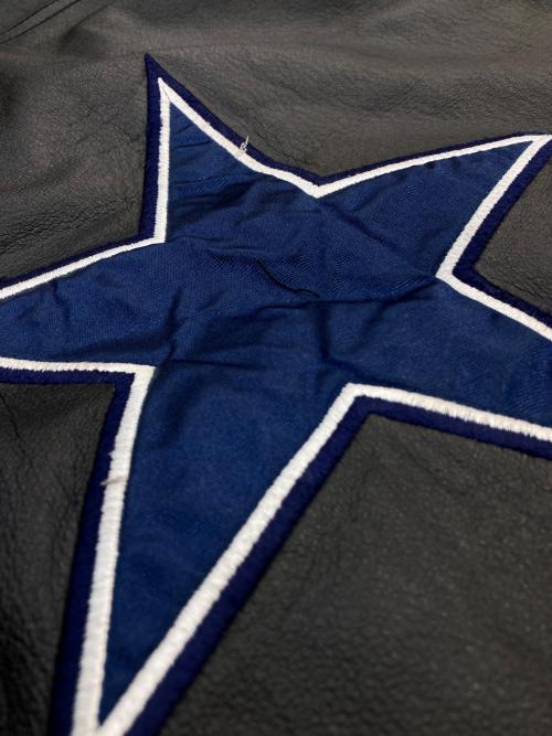 Pro Player（プロ プレイヤー）Pro Player (プロ プレイヤー) レザースタジャン ネイビー×ブラック サイズ:Lの古着・服飾アイテム