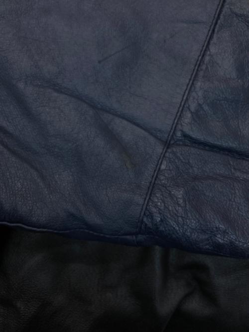 Pro Player（プロ プレイヤー）Pro Player (プロ プレイヤー) レザースタジャン ネイビー×ブラック サイズ:Lの古着・服飾アイテム