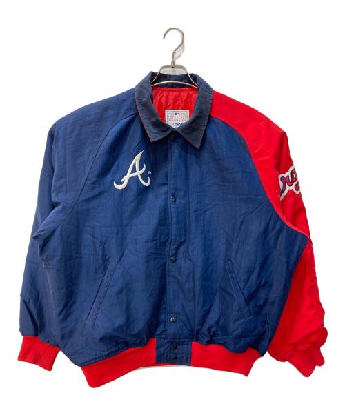 GENUINE MERCHANDISE by STARTER（ジェニュイン マーチャンダイズ バイ スターター）GENUINE MERCHANDISE by STARTER (ジェニュイン マーチャンダイズ バイ スターター) ベースボールナイロンジャケット ネイビー サイズ:Lの古着・服飾アイテム