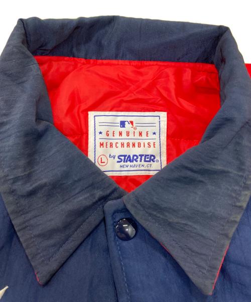 GENUINE MERCHANDISE by STARTER（ジェニュイン マーチャンダイズ バイ スターター）GENUINE MERCHANDISE by STARTER (ジェニュイン マーチャンダイズ バイ スターター) ベースボールナイロンジャケット ネイビー サイズ:Lの古着・服飾アイテム