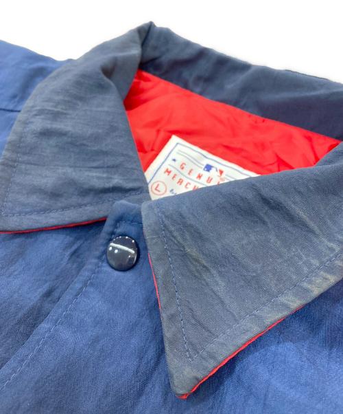 GENUINE MERCHANDISE by STARTER（ジェニュイン マーチャンダイズ バイ スターター）GENUINE MERCHANDISE by STARTER (ジェニュイン マーチャンダイズ バイ スターター) ベースボールナイロンジャケット ネイビー サイズ:Lの古着・服飾アイテム