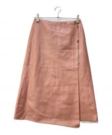 EPOCA（エポカ）の古着「レザースカート」｜ピンク