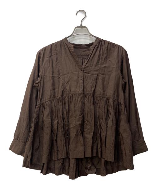 green label relaxing（グリーンレーベルリラクシング）green label relaxing (グリーンレーベルリラクシング) 全方位映えブラウス ブラウン サイズ:FREEの古着・服飾アイテム