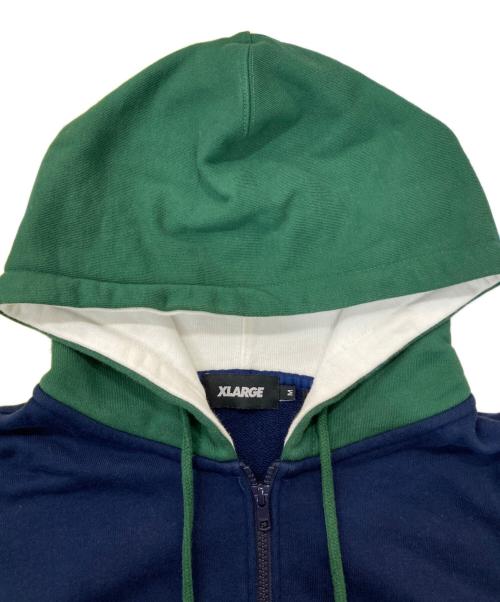 X-LARGE（エクストララージ）X-LARGE (エクストララージ) ハーフジップパーカー ネイビー サイズ:Mの古着・服飾アイテム
