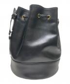 MARGARET HOWELLマーガレットハウエル）の古着「レザー巾着バッグ」｜ブラック