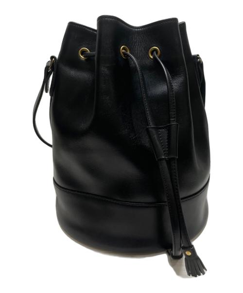 MARGARET HOWELL（マーガレットハウエル）MARGARET HOWELL (マーガレットハウエル) レザー巾着バッグ ブラックの古着・服飾アイテム