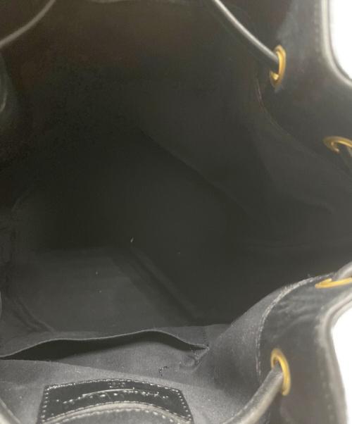 MARGARET HOWELL（マーガレットハウエル）MARGARET HOWELL (マーガレットハウエル) レザー巾着バッグ ブラックの古着・服飾アイテム