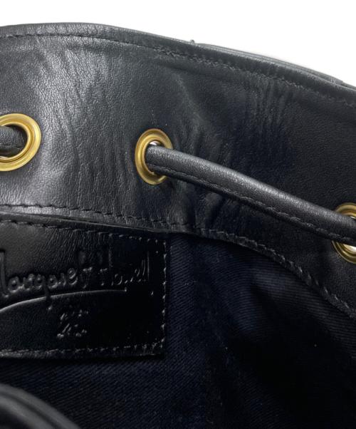 MARGARET HOWELL（マーガレットハウエル）MARGARET HOWELL (マーガレットハウエル) レザー巾着バッグ ブラックの古着・服飾アイテム