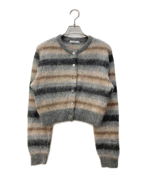 BEAUTY&YOUTH（ビューティーアンドユース）BEAUTY&YOUTH (ビューティーアンドユース) カスリボーダーニットカーディガン グレー サイズ:サイズ表記無しの古着・服飾アイテム