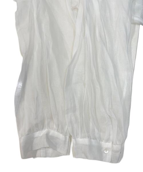 Heriter（エリテ）Heriter (エリテ) フリルカラーブラウス ホワイト サイズ:38 未使用品の古着・服飾アイテム