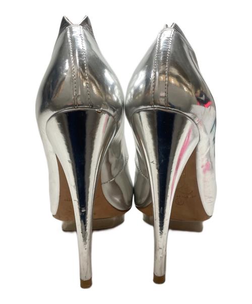 ALEXANDER McQUEEN（アレキサンダーマックイーン）ALEXANDER McQUEEN (アレキサンダーマックイーン) ヒールパンプス シルバー サイズ:37の古着・服飾アイテム