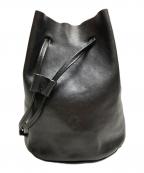 CI-VAチーバ）の古着「レザー巾着ショルダーバッグ」｜ブラック