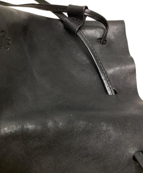 CI-VA（チーバ）CI-VA (チーバ) レザー巾着ショルダーバッグ ブラックの古着・服飾アイテム