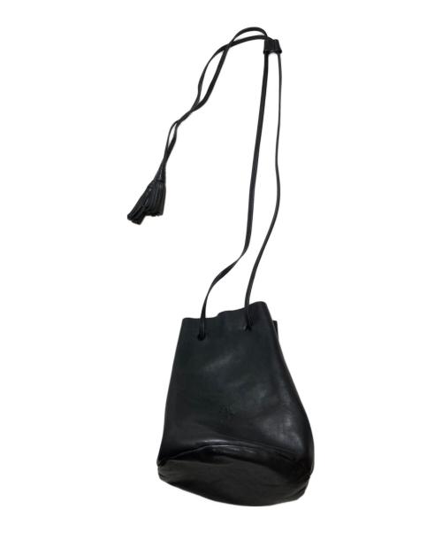 CI-VA（チーバ）CI-VA (チーバ) レザー巾着ショルダーバッグ ブラックの古着・服飾アイテム