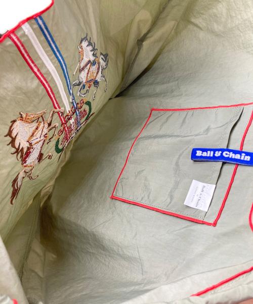BALL & CHAIN（ボールアンドチェーン）BALL & CHAIN (ボールアンドチェーン) エコバッグ カーキの古着・服飾アイテム