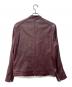 renoma HOMME (レノマオム) ラムレザーシングルライダースジャケット バーガンディー サイズ:L：7000円