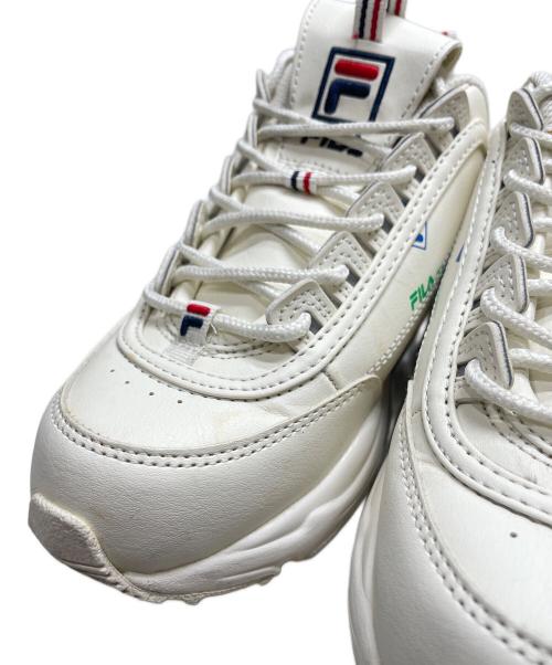 FILA（フィラ）FILA (フィラ) ディストレイサーグラフィック *WBW ベージュ サイズ:23の古着・服飾アイテム