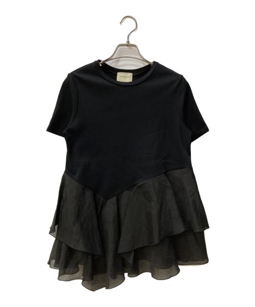 UNITED ARROWS TOKYO（ユナイテッドアローズトウキョウ）UNITED ARROWS TOKYO (ユナイテッドアローズトウキョウ) イレギュラーティアード コンビ Tシャツ ブラック サイズ:サイズ表記なしの古着・服飾アイテム