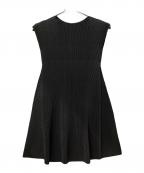 SPECCHIOスペッチオ）の古着「シャトルプリーツ Aラインロングドレス」｜ブラック