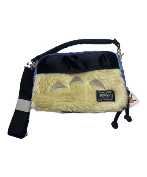 PORTER（ポーター）PORTER (ポーター) となりのトトロ (トナリノトトロ) 2WAY SHOULDER BAG ブラック×ブルー 未使用品の古着・服飾アイテム