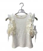 Snidelスナイデル）の古着「フリルスリーブカットプルオーバー」｜アイボリー