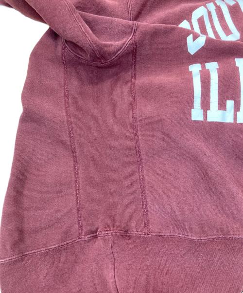 Champion REVERSE WEAVE（チャンピオン リバース ウィーブ）Champion REVERSE WEAVE (チャンピオン リバース ウィーブ) 2段プリントリバースウィーブスウェット レッド サイズ:Largeの古着・服飾アイテム