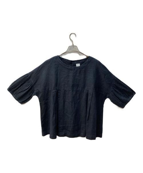 BASCO（バスコ）BASCO (バスコ) リネンブラウス ブラック サイズ:SIZE 2の古着・服飾アイテム