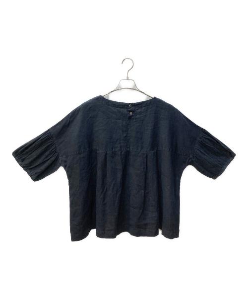 BASCO（バスコ）BASCO (バスコ) リネンブラウス ブラック サイズ:SIZE 2の古着・服飾アイテム