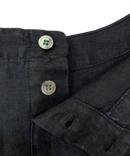 BASCO（バスコ）BASCO (バスコ) リネンブラウス ブラック サイズ:SIZE 2の古着・服飾アイテム