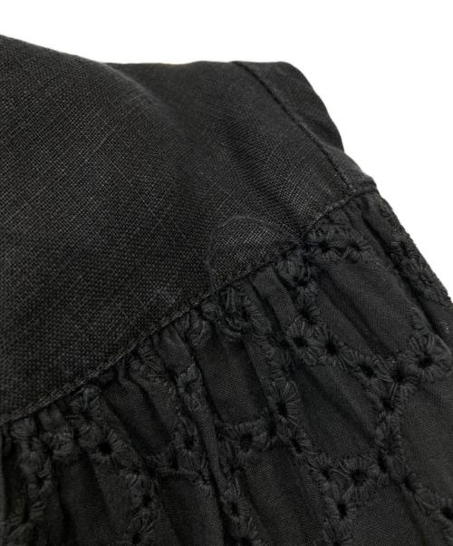 BASCO（バスコ）BASCO (バスコ) リネンブラウス ブラック サイズ:SIZE 2の古着・服飾アイテム